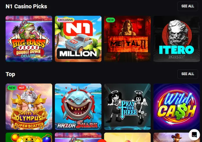 N1 Casino games